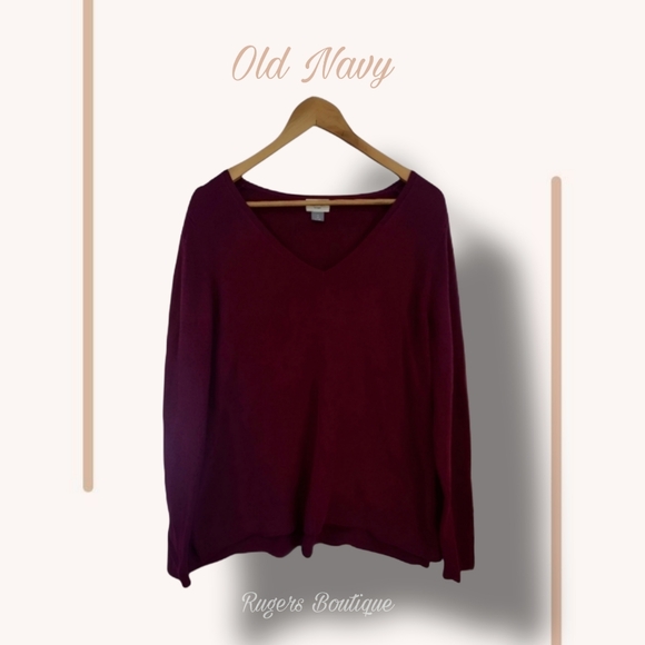 🌿Old Navy Women's XL Plum High Low Longleeve Sweater - Picture 3 of 10